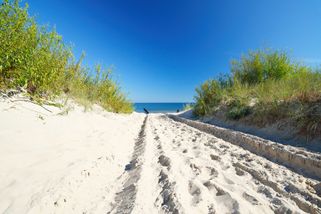 the sandy beach on the coast of poland next to your health spa hotel