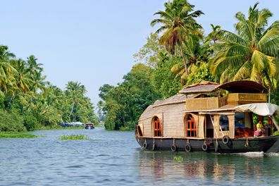 Die Backwaters in Kerala, Indien