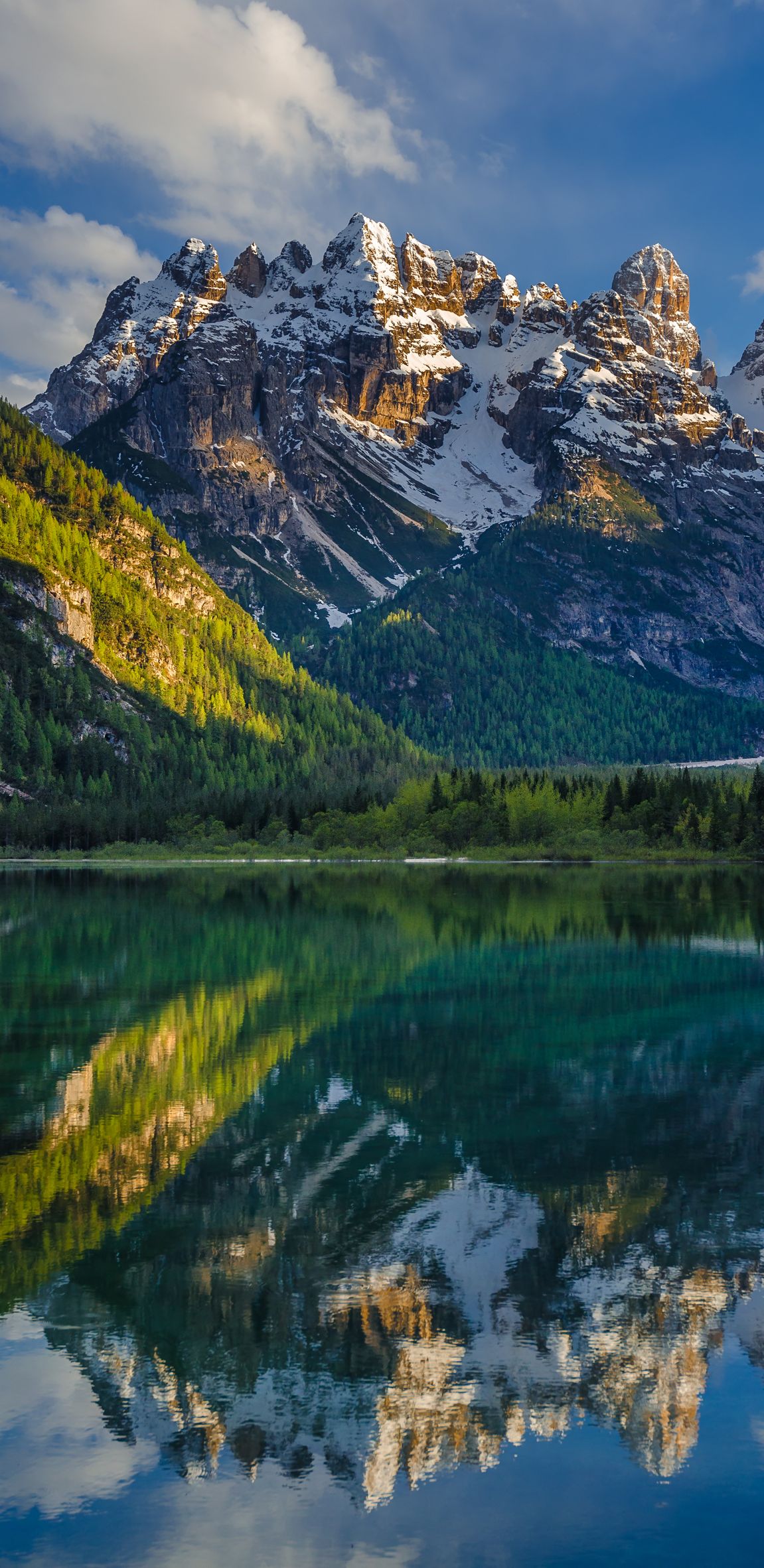 The Dolomites in northern italy, a beautiful lake