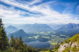 a view over the austrian alps where you can enjoy a health spa break